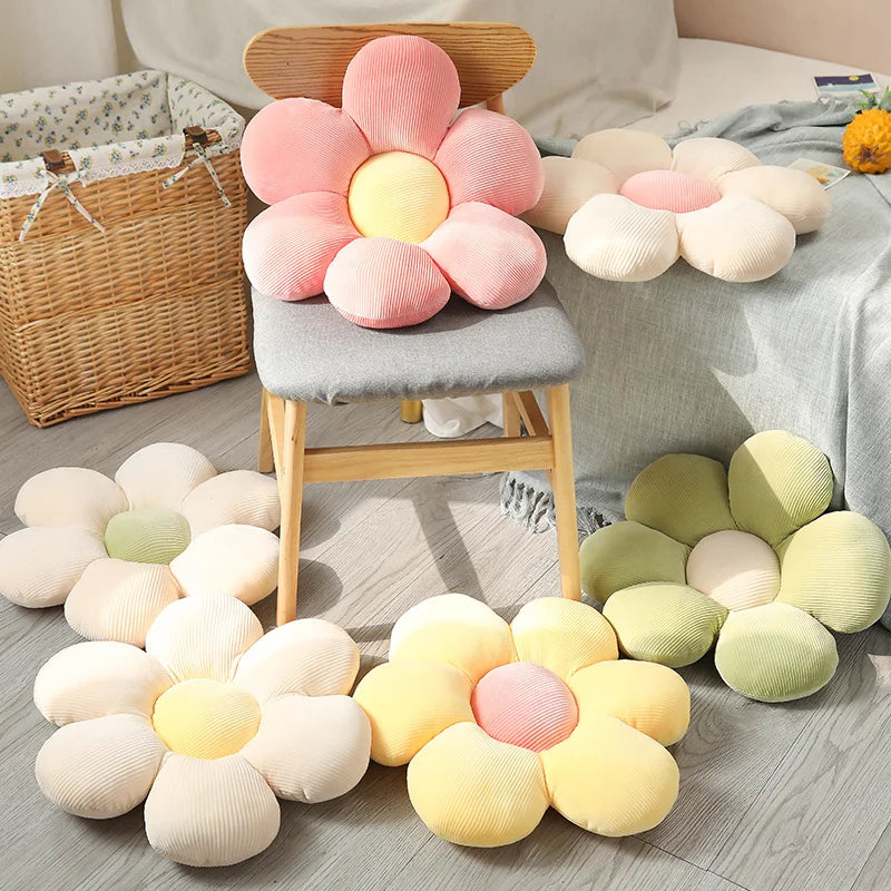 Colorful Flower Plush Pillow