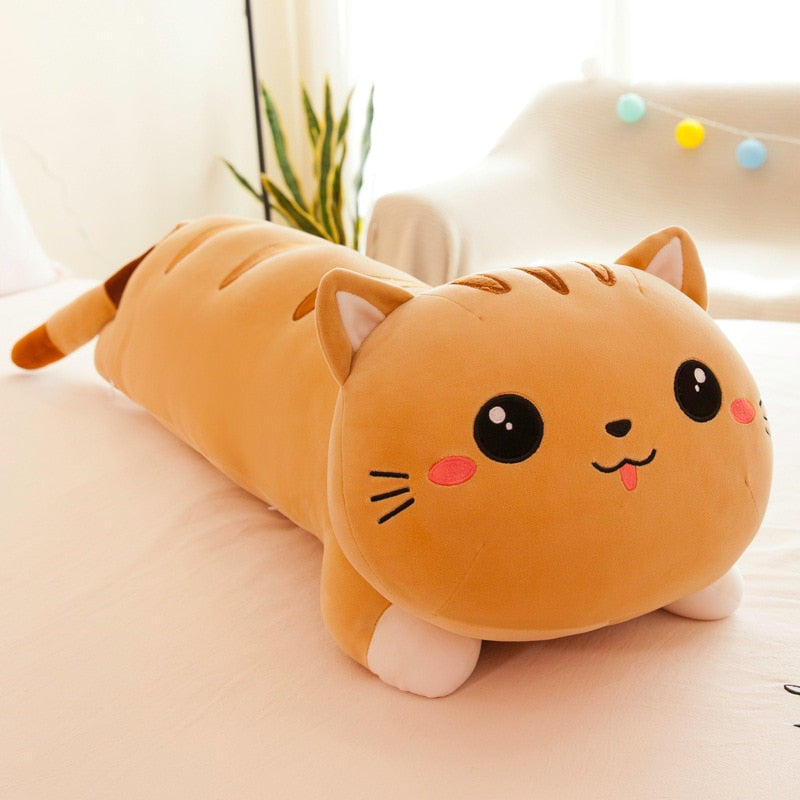 Cozy Long Cat Pillow Plush - PlushHug