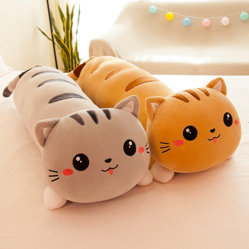 Cozy Long Cat Pillow Plush - PlushHug