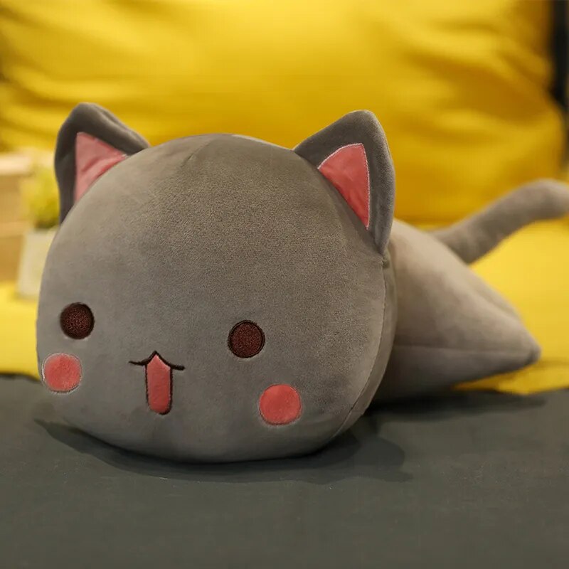 Cute Cat Plush Lounge Pillow - PlushHug