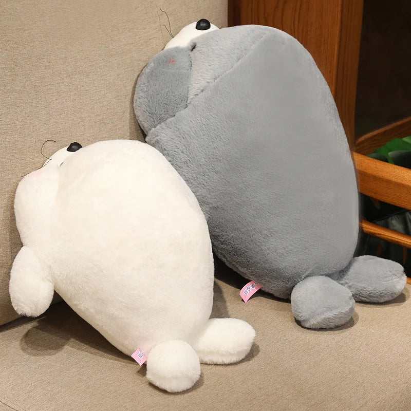 Cute Hairy Seal Plush Pillow - PlushHug