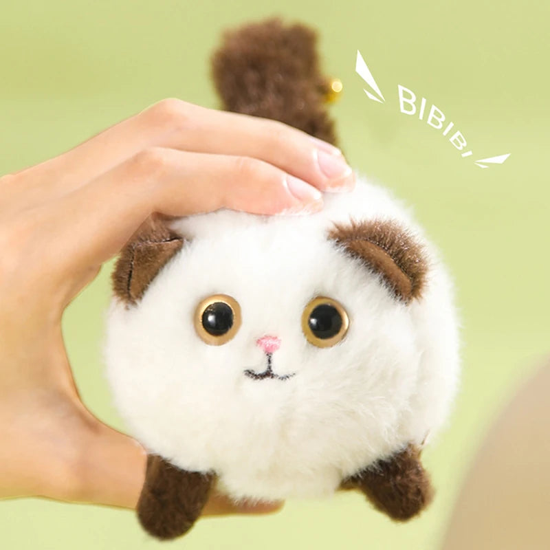 Wagging Tail Cat Plush Keychain - PlushHug