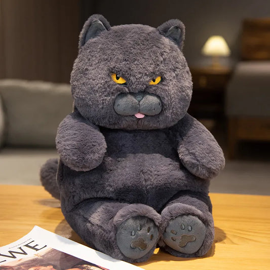 Lifelike Fat Cat Plush Toy - PlushHug
