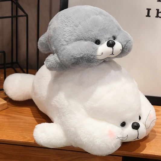 Cute Hairy Seal Plush Pillow - PlushHug