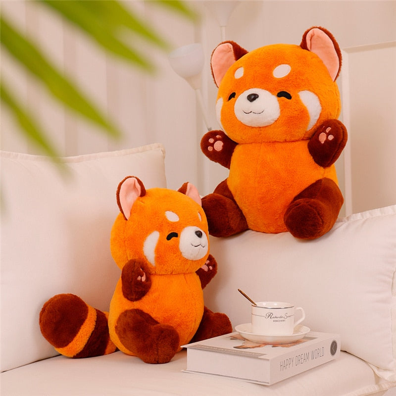 Fluffy Red Panda Plushie - PlushHug