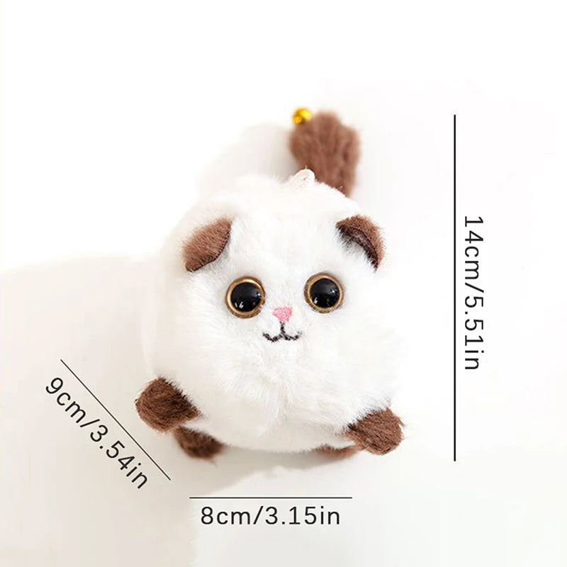 Wagging Tail Cat Plush Keychain - PlushHug