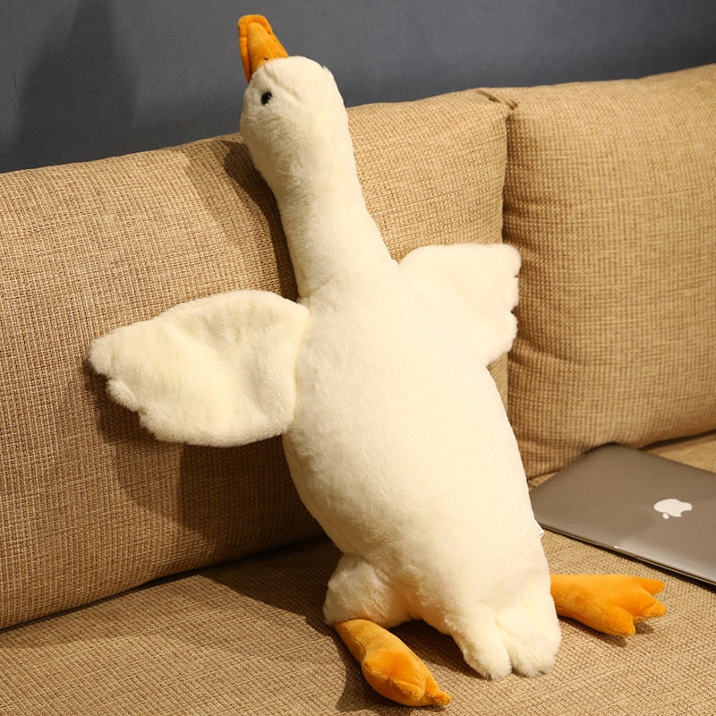 Lifelike White Goose Plush - PlushHug